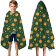 thumbnail image 3 of Dark Green Star Sun Pattern Hooded Bath Towel，50"x30" for Ages 3 To 12 Kids, Quick Dry Lightweight Soft Microfiber Hood Beach Towel Cover Up for Kids, 3 of 7