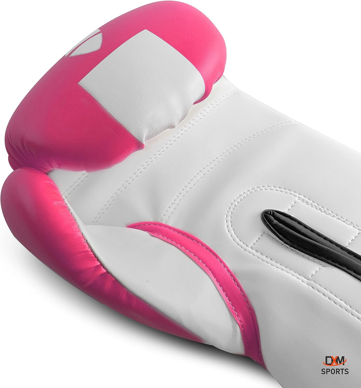 DXM SPORTS Boxing Gloves for Men & Women - Pink & White, 10oz