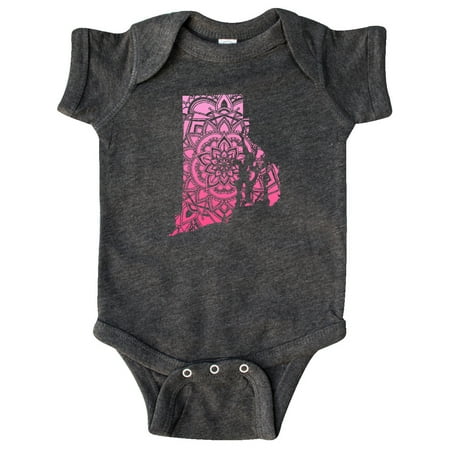 

Inktastic Rhode Island Silhouette Mandala Gift Baby Boy or Baby Girl Bodysuit