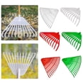 thumbnail image 2 of Visland 12 Tines Leaf Rake Tempered Plastic Rake Head Collecting Leaves Debris Garden Tool Lightweight Yard Grass Clean Tool for Gardening Camping, 2 of 8