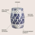 thumbnail image 6 of JONATHAN Y Happy Hearts 17.8" Chinoiserie Ceramic Drum Garden Stool, Blue/White, 6 of 6