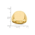 thumbnail image 5 of Real 14kt Yellow Gold 16.0x17.0mm Closed Back Men's Signet Ring Size: 10; for Adults and Teens; for Women and Men, 5 of 5