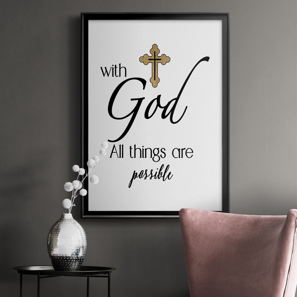 All Things Possible Gold Premium Classic Framed Print - Ready to Hang