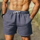 thumbnail image 1 of Ceisia Summer Men's Casual Checkered 5 Inch Beach Shorts Quick Dry Drawstring Waist Swim Trunks with Pockets Dark Blue M Gifts, 1 of 5