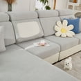 thumbnail image 6 of Topchances Universal Anti Slip L Shaped Polyester Sofa Cover, Light Gray, 6 of 8
