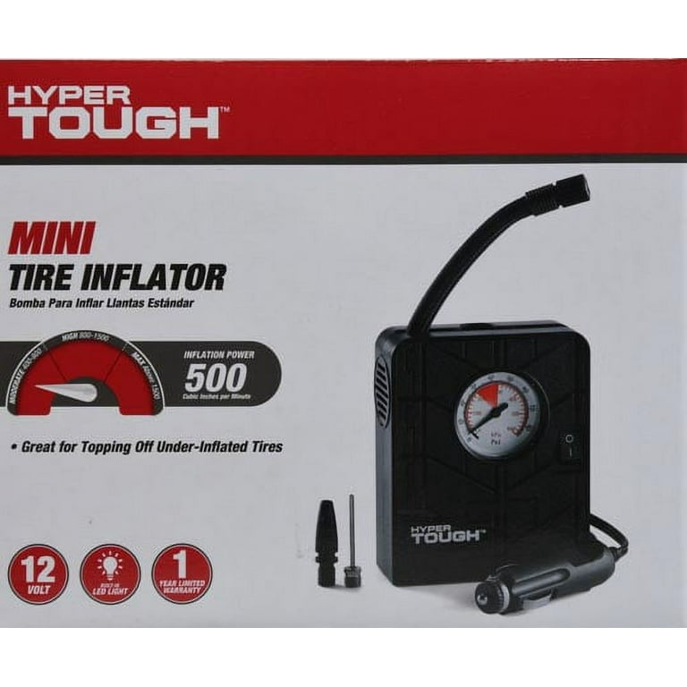 Hyper Tough AC120 Volts Tire and Multipurpose Inflator, Garage Inflator 