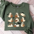 thumbnail image 2 of Reading Ghost Ducks Halloween Sweatshirt – Cute Spooky Pullover with Book-Loving Ghosts, Cozy Fall Graphic for Women, Men & Teens, 2 of 6