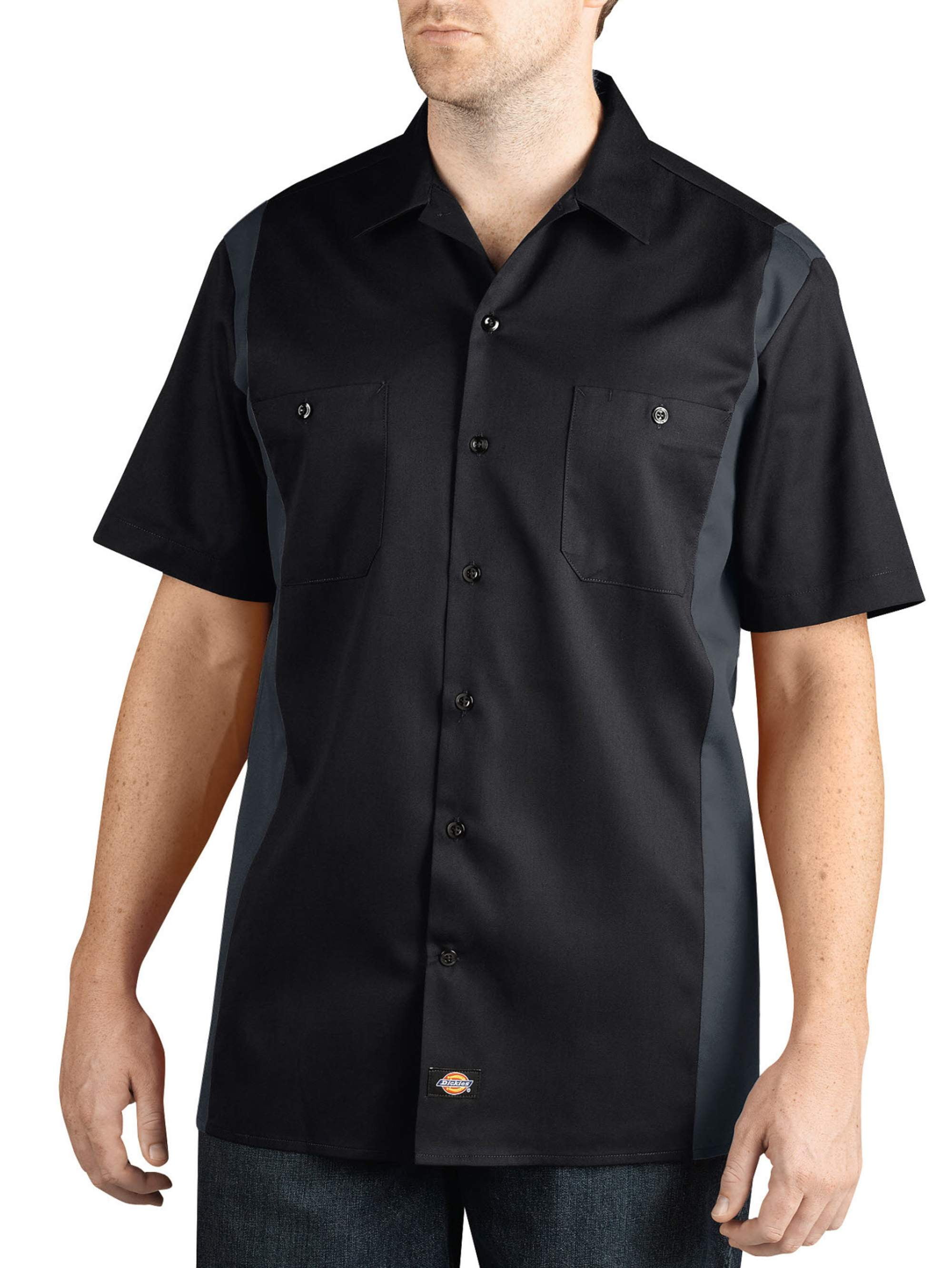 Dickies - Dickies Mens Two-Tone Short Sleeve Work Shirt - Walmart.com ...