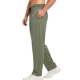 thumbnail image 6 of Zysthvn Winter Men's Casual Pants Straight Leg Workout Mens Trousers Quick Dry with Pockets Drawstring Elastic Waist Solid Pants, 6 of 9