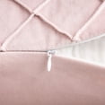 thumbnail image 2 of Phantoscope Pleated Velvet Pillow Covers, 18x18 Inch Set of 2, Square Decorative Throw Pillow Cases for Couch & Bed, Luxury Soft Cushion Covers, Light Pink, 2 of 6