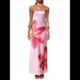 thumbnail image 1 of Vestido Maxi Sin Tirantes Y2k para Mujer, con Estampado Floral, Estilo Bohemio, para Playa, para Salir y Salir Rosa S, 1 of 10