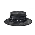 thumbnail image 2 of Lightweight Breathable Straw Hat with Pearl Trim for Women Church Banquet, 2 of 2