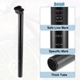 thumbnail image 6 of Unique Bargains 31.6x450mm Bike Seat Post Aluminum Alloy Bicycle Seatpost Saddle Pole Road Bike Seat Tube Mount Black, 6 of 6