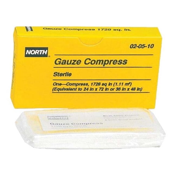 North Gauze Compress, Sterile, White, Unitized 020510
