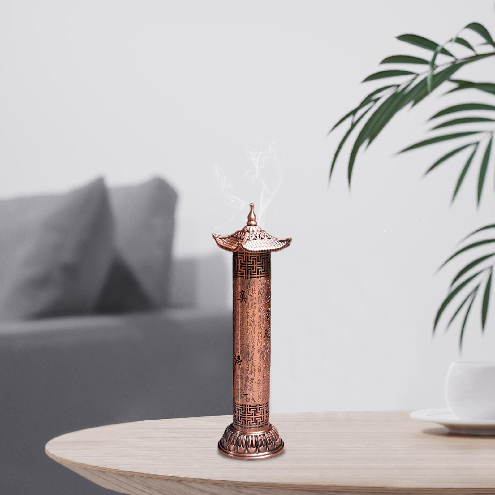 WLPZXP Incense Burner Ash Catcher Incense Stick Holder Censer for Holiday Bedroom Hotel Red