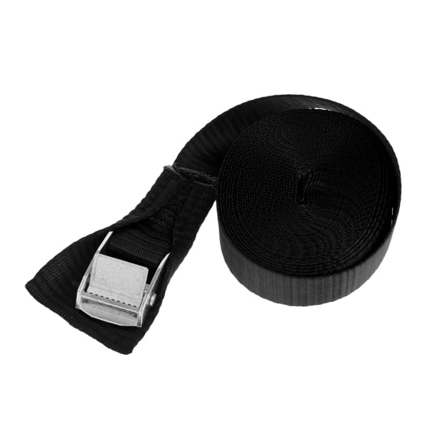 5m X 25mm Correa Y Hebilla de para Kayak de Surf Barco Car Carrier Portaequipajes - Negro Correas de 5 m kusrkot Correa de sujeción para portaequipajes de techo