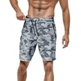 thumbnail image 2 of Aayomet Mens Workout Shorts Lightweight Gym Shorts With Zip Pockets (Gray, L), 2 of 4