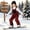 Wine, variant on Mooqilaa Girls Snow Bib Pants Size 10-12, Thermal Adjustable Suspender Straps Waterproof Fleece Lined Ski Overalls with Pockets Black