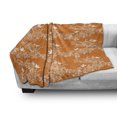 thumbnail image 3 of Orange Soft Flannel Fleece Throw Blanket, Style Spring Meadow Pattern with Branches in Full Blossom with Birds Nature, Cozy Plush for Indoor and Outdoor Use, 50" x 70", Orange White, by Ambesonne, 3 of 6