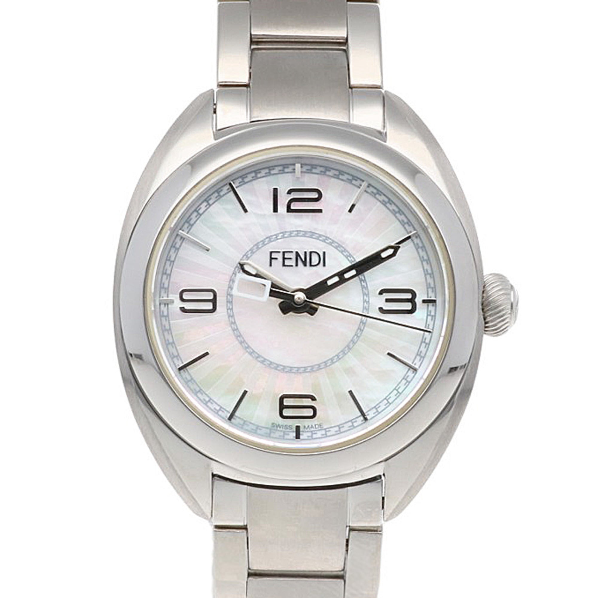 Fendi Zucca Stainless Steel Quartz Analog Display White Dial Watch Fendi Stainless Steel 26mm 2100L Quartz Watch White 1780857  main image 3