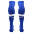 thumbnail image 2 of Dugout 3 Stripe Over the Knee Baseball Socks Pattern B (Royal/White, Small), 2 of 2