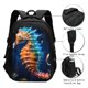 thumbnail image 3 of Balery Yellow Fish Seahorse Mochila con carga USB para hombre y mujer - Mochila impermeable y antirrobo para portátil con puerto USB para viajes, trabajo, estudios y universidad, 3 of 7