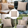 thumbnail image 4 of Throw Pillow Covers 24x24 Inch, Orange Stripes Decorative Pillow Cases for Couch Sofa Bed, Minimalist Vertical Lines Vintage Cotton Linen Square Home Decor Pillowcases with Hidden Zipper, 4 of 9