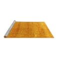 thumbnail image 2 of Ahgly Company Machine Washable Indoor Square Persian Yellow Traditional Area Rugs, 7' Square, 2 of 4