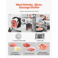 thumbnail image 2 of VEVOR Commercial Electric Meat Grinder Slicer 14 Lbs/Min Sausage Stuffer Maker Kitchen, 2 of 9