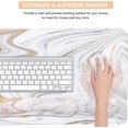 thumbnail image 4 of 4-in-1 Large Gaming Mouse Pad, Keyboard Wrist Rest Pad & Wrist Support Mousepad Set, Extended Desk Pad Waterproof Desk Mat for Home Office Study Game - White Marble, 4 of 5