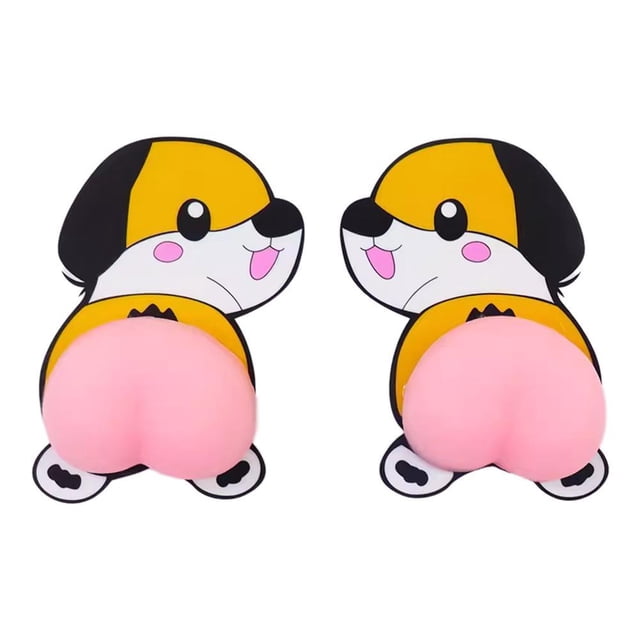 Anti-Scratch Door Protector, Cute Cartoon Butt Car Sticker, Anti-Scratch Funny Cute Soft Butt Bumper Strip
