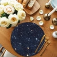 thumbnail image 2 of Blue Starry Sky Round 15 Inch Placemats Set of 6, Universe Space Galaxy Night Star HeatResistant Non Slip Place Mats for Dining Table, Wipeable Braided Kitchen Table Mats for Housewarming, 2 of 9