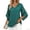 Green, variant on yillto Women 3/4 Sleeve Blouse Striped Baggy Tops V Neck Business Casual Tunic Shirts Summer Dressy Top