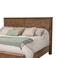 thumbnail image 3 of Benjara Olum King Size Bed, Mango Wood, Grain Details, Rounded Edges, Rustic Brown, 3 of 5