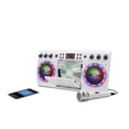 thumbnail image 2 of iKaraoke KS303W-BT Bluetooth CD&G Karaoke System with Multi Color Lighting Effect, White, 2 of 4