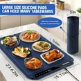 thumbnail image 2 of ACMETOP Food Warming Mat, Portable Silicone Electric Warming Tray, Versatile Full Surface 10s Heating Food Warmer with 7 Level Temperature & Timer for home dinner, Parties, Buffets andTravel (Blue), 2 of 8