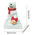 thumbnail image 2 of Christmas Bear Statue, Resin Crafts Holiday Party Decorations, Home Desktop Ornaments for Festive Atmosphere, 2 of 3