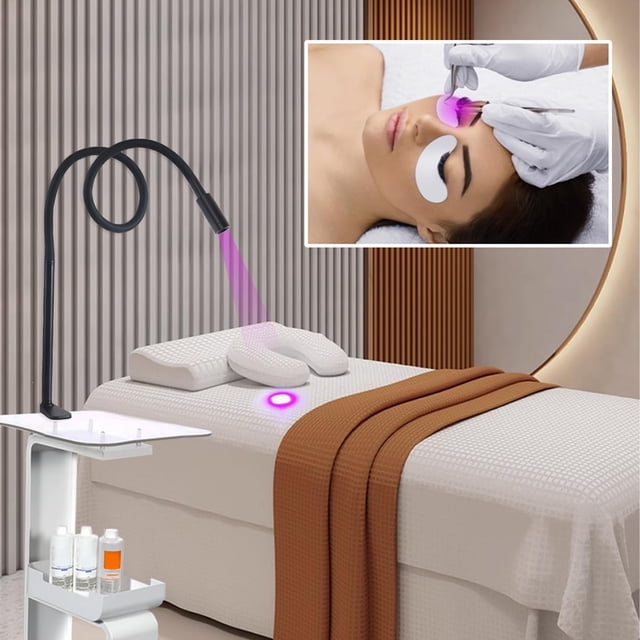 Lámpara De Curado De Pegamento Portátil, Aluminio 395-400 Nm Control De Pedal UV LED Luz De Escritorio Enchufe De EE. UU. UU. 100-240 V Para Salón De Belleza
