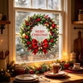 thumbnail image 6 of Classic Wreath Christmas Wreath Window Clings, Static PVC Holiday Decals for Glass Doors, Windows, Storefronts, Mirrors, and Seasonal Party, 6 of 6