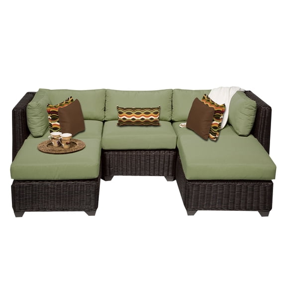 Rustico 5 Piece Outdoor Wicker Patio Furniture Set 05a
