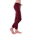 thumbnail image 4 of Awxnjux Women'S Sports Pants Sweat Pants For Womens Yoga Pants With Pockets Jogger Pants Loose Comfy Drawstring Running Casual Sweatpants (Wine Red,S), 4 of 5