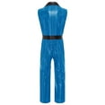 thumbnail image 3 of inlzdz Mens Retro 70s Disco Jumpsuit Shiny Plaid Romper Hippie Music Festival Jazz Party Outfit Blue L, 3 of 6
