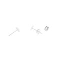 thumbnail image 4 of 100 Juegos de de Pendientes de Hierro de 6mm, Almohadilla de Poste Plana con Fornituras, Respaldos de Pendientes para Fabricación de Pendientes Blanco plateado Macarena Postes y respaldos de aretes, 4 of 8