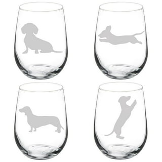 Indoxicated Dachshund Wine Glasses Set of 2