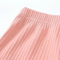thumbnail image 3 of Odeerbi Toddler Boys Girls 2 Piece Outfits Rib Knit T-shirt Flared Pants Set Summer Clothes Fashion Casual Round Neck Collar Short Sleeve Botton Tops Solid Color Long Pants Sets Pink, 3 of 8