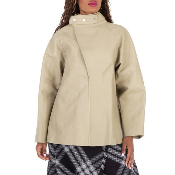 Burberry Puttee Collar Leather Jacket, Brand Size 4 ( US Size 2 )