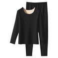 thumbnail image 5 of Sakmal Plus Size Thermal Underwear Set Women Long Johns Pajama Set Warm Black Womens Base Layer Sizes M-3XL, 5 of 5