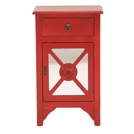 8 Drawer Red Side Cabinet - Heather Ann Creations Medallion 1 Drawer 1 Door Accent Cabinet
