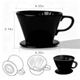 thumbnail image 3 of Filtro manual de café de cerámica negra NBYHZLS, 3 of 7