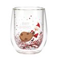 thumbnail image 2 of KGJQ Glitter Christmas Wine Glass, 300ml Double Layer Tumbler for Wine Juice, Sparkling Holiday Drinkware, Festive Party Home Gift, 2 of 8